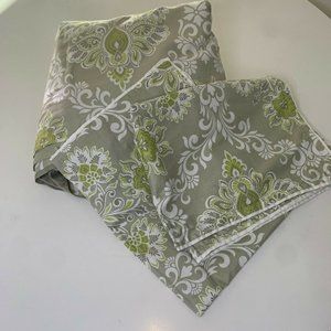 duvet set queen gray taupe and green paisley print